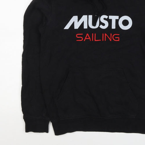Musto Men’s Black M Pullover Hoodie Sailing Logo Nautical Cotton