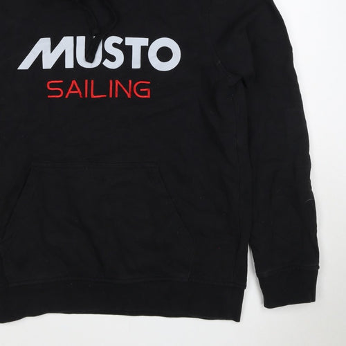 Musto Men’s Black M Pullover Hoodie Sailing Logo Nautical Cotton
