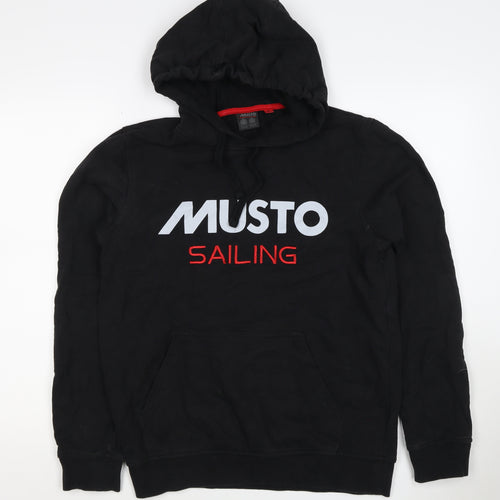 Musto Men’s Black M Pullover Hoodie Sailing Logo Nautical Cotton