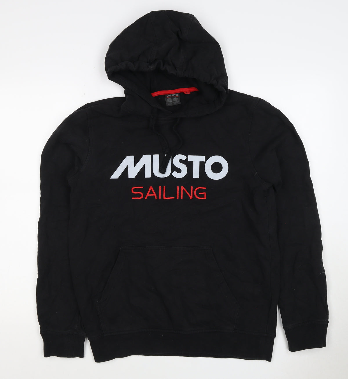 Musto Men’s Black M Pullover Hoodie Sailing Logo Nautical Cotton