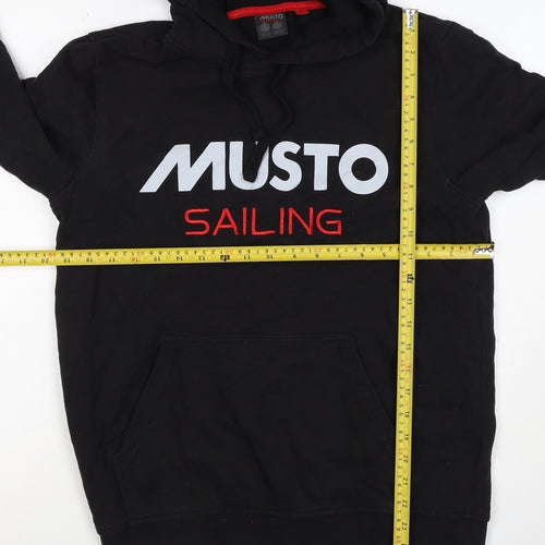 Musto Men’s Black M Pullover Hoodie Sailing Logo Nautical Cotton