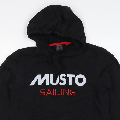 Musto Men’s Black M Pullover Hoodie Sailing Logo Nautical Cotton