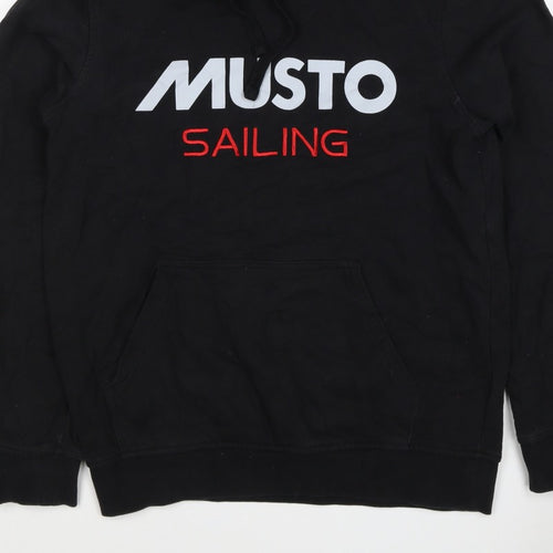 Musto Men’s Black M Pullover Hoodie Sailing Logo Nautical Cotton