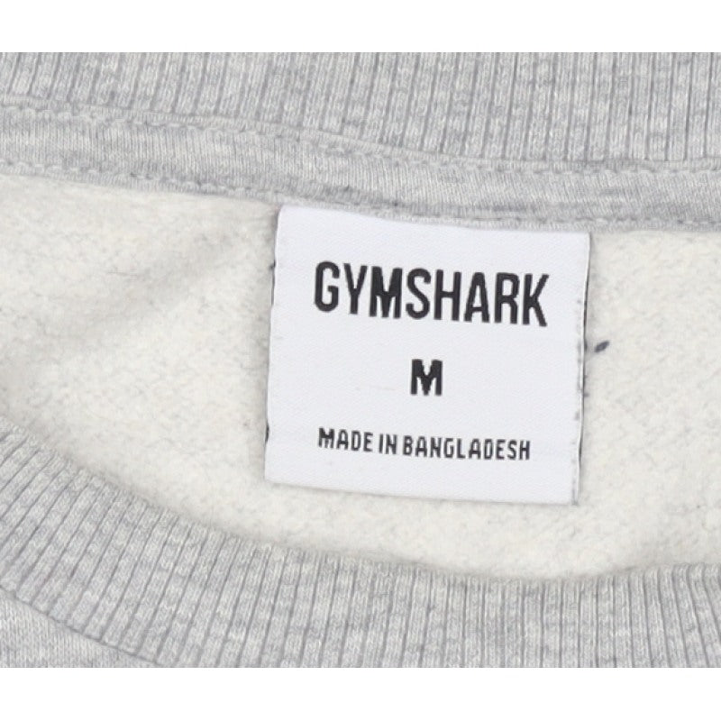 Gymshark Men Grey M Pullover Crew Neck Graphic Print Sweatshirt