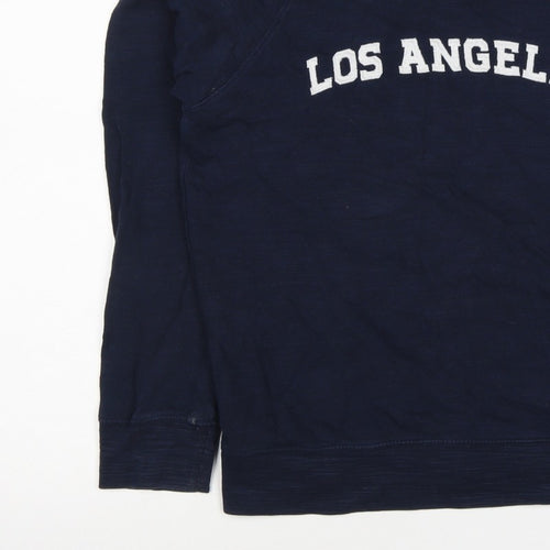 M&S Women’s Navy Los Angeles Cotton Raglan Sweatshirt UK 10