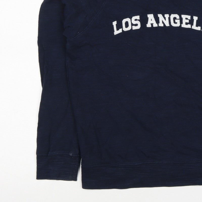 M&S Women’s Navy Los Angeles Cotton Raglan Sweatshirt UK 10