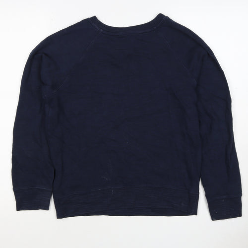 M&S Women’s Navy Los Angeles Cotton Raglan Sweatshirt UK 10