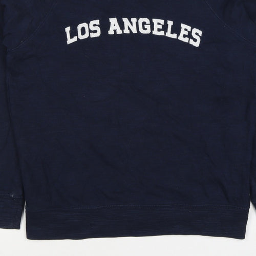 M&S Women’s Navy Los Angeles Cotton Raglan Sweatshirt UK 10