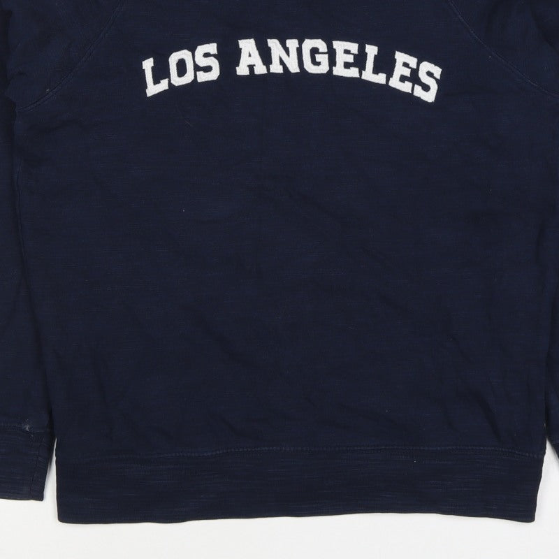 M&S Women’s Navy Los Angeles Cotton Raglan Sweatshirt UK 10