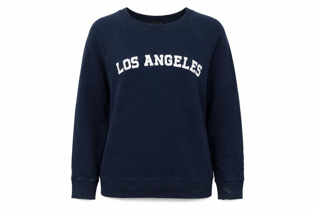 M&S Women’s Navy Los Angeles Cotton Raglan Sweatshirt UK 10