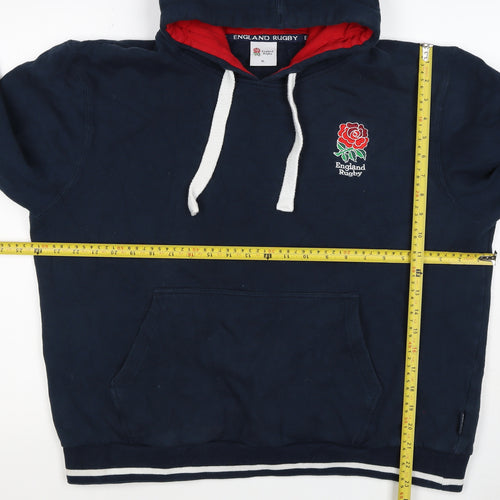 England Rugby Men's Blue XL Pullover Hoodie Embroidered Sports