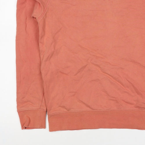 Marks and Spencer Men Orange M Pure Cotton Crew Neck Pullover Sweatshirt