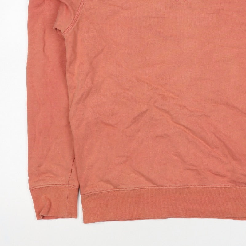 Marks and Spencer Men Orange M Pure Cotton Crew Neck Pullover Sweatshirt