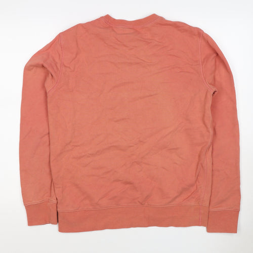 Marks and Spencer Men Orange M Pure Cotton Crew Neck Pullover Sweatshirt