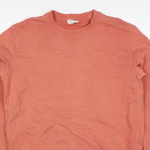 Marks and Spencer Men Orange M Pure Cotton Crew Neck Pullover Sweatshirt