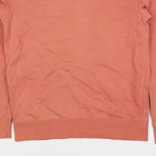 Marks and Spencer Men Orange M Pure Cotton Crew Neck Pullover Sweatshirt