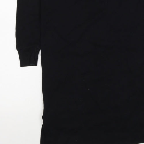 Next Women’s Black XS Jumper Dress Long Sleeve Crew Neck Side Slit