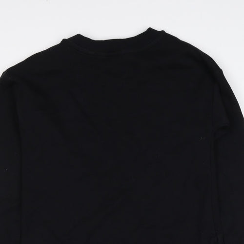 Next Women’s Black XS Jumper Dress Long Sleeve Crew Neck Side Slit