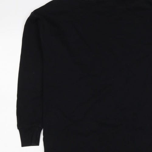 Next Women’s Black XS Jumper Dress Long Sleeve Crew Neck Side Slit