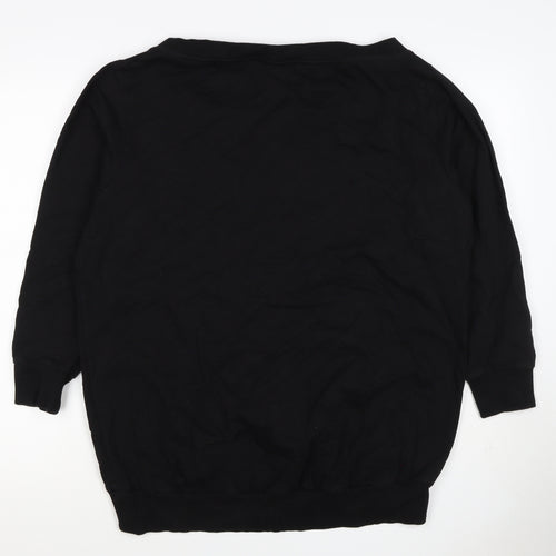 Coca-Cola Women’s Black L Classic Sequin Logo Pullover Sweatshirt
