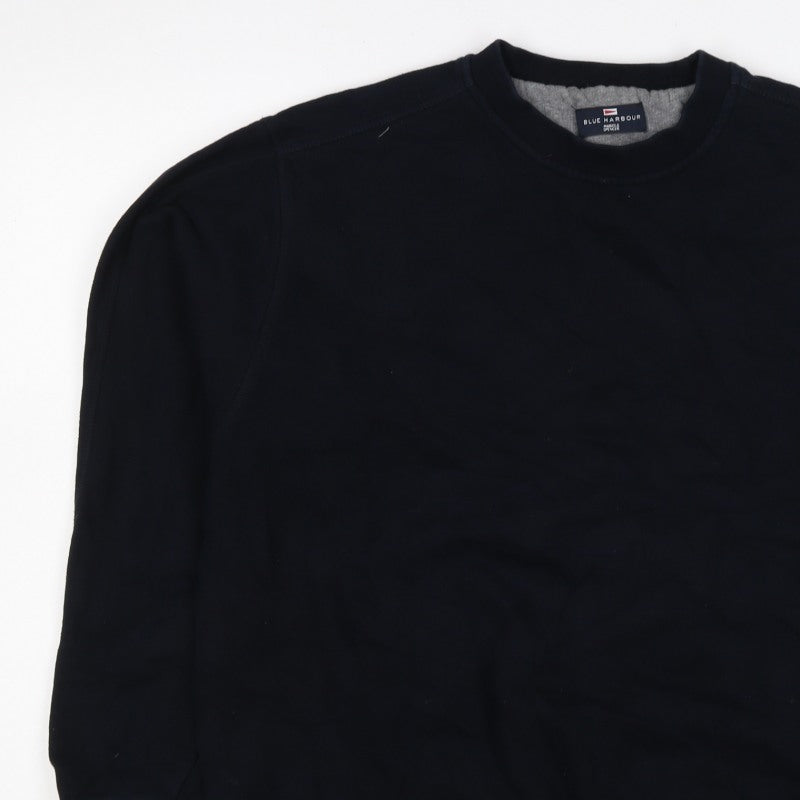 Marks and Spencer Blue Harbour Men’s Blue XL Crew Neck Sweatshirt