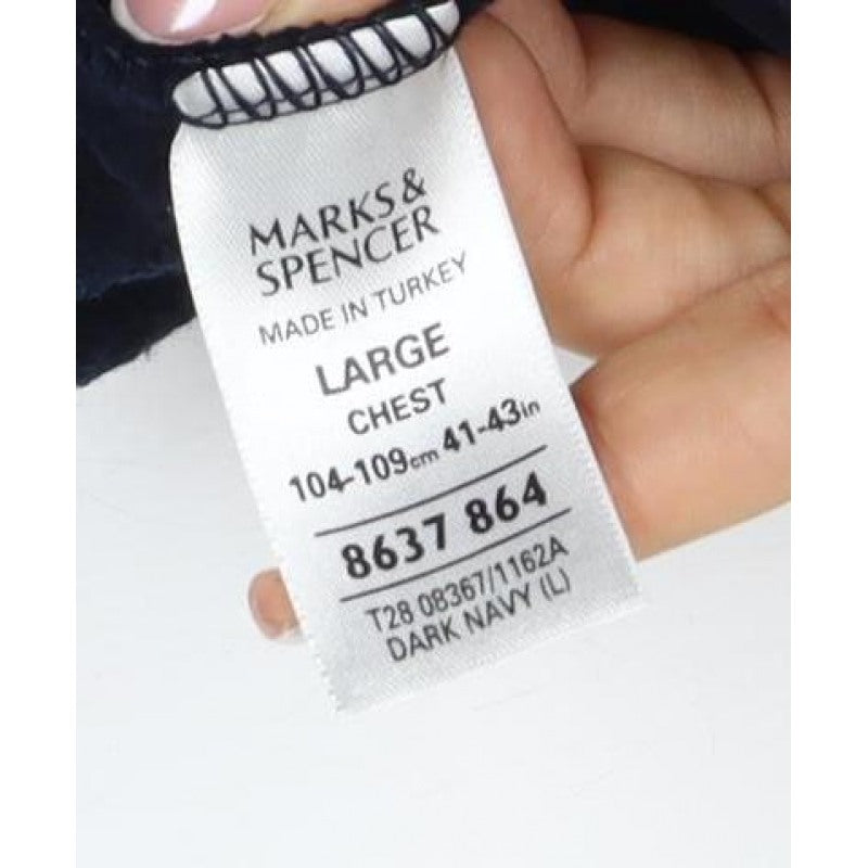 Marks and Spencer Blue Harbour Men’s Blue XL Crew Neck Sweatshirt