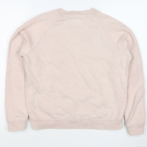 Jack Wills Women’s Pink UK 8 Logo Crew Neck Pullover Sweatshirt