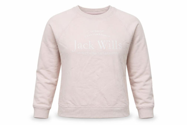 Jack Wills Women’s Pink UK 8 Logo Crew Neck Pullover Sweatshirt