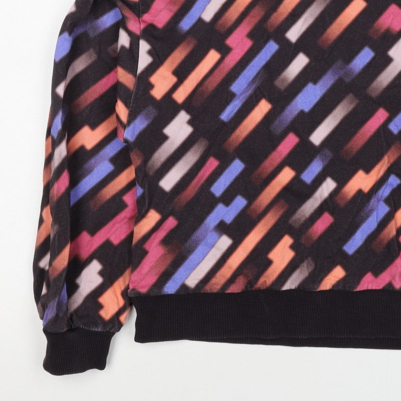 Oliver Bonas Women Multicoloured UK 8 Geometric Fleece Pullover Sweatshirt