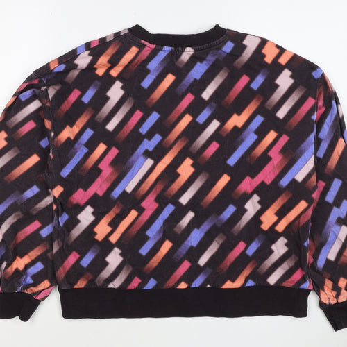 Oliver Bonas Women Multicoloured UK 8 Geometric Fleece Pullover Sweatshirt