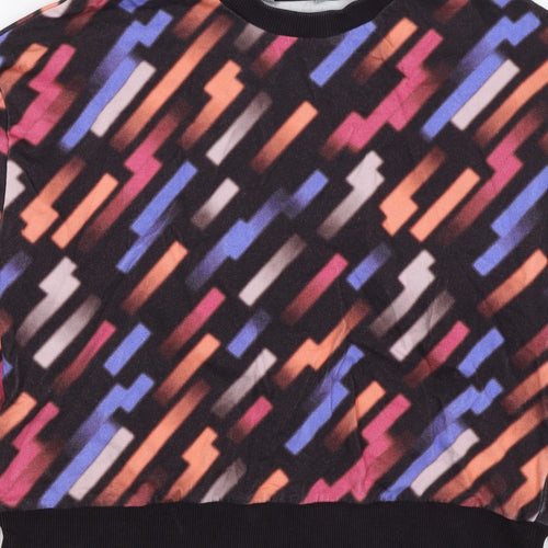 Oliver Bonas Women Multicoloured UK 8 Geometric Fleece Pullover Sweatshirt