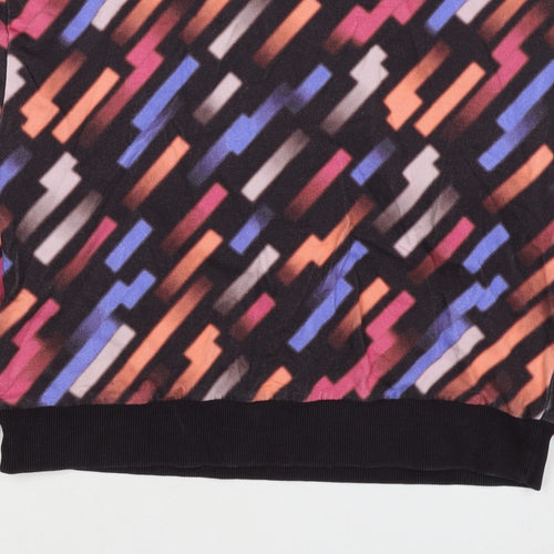 Oliver Bonas Women Multicoloured UK 8 Geometric Fleece Pullover Sweatshirt