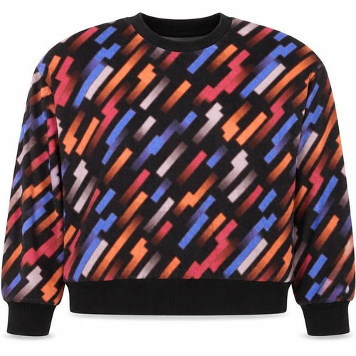 Oliver Bonas Women Multicoloured UK 8 Geometric Fleece Pullover Sweatshirt