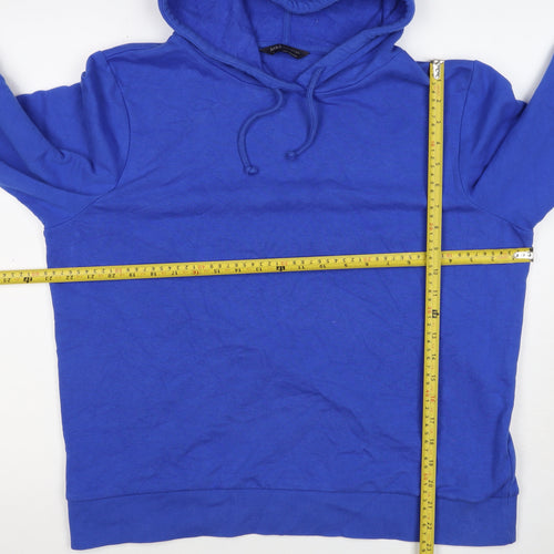 Marks and Spencer Women’s Blue Size 16 Pullover Drawstring Hoodie