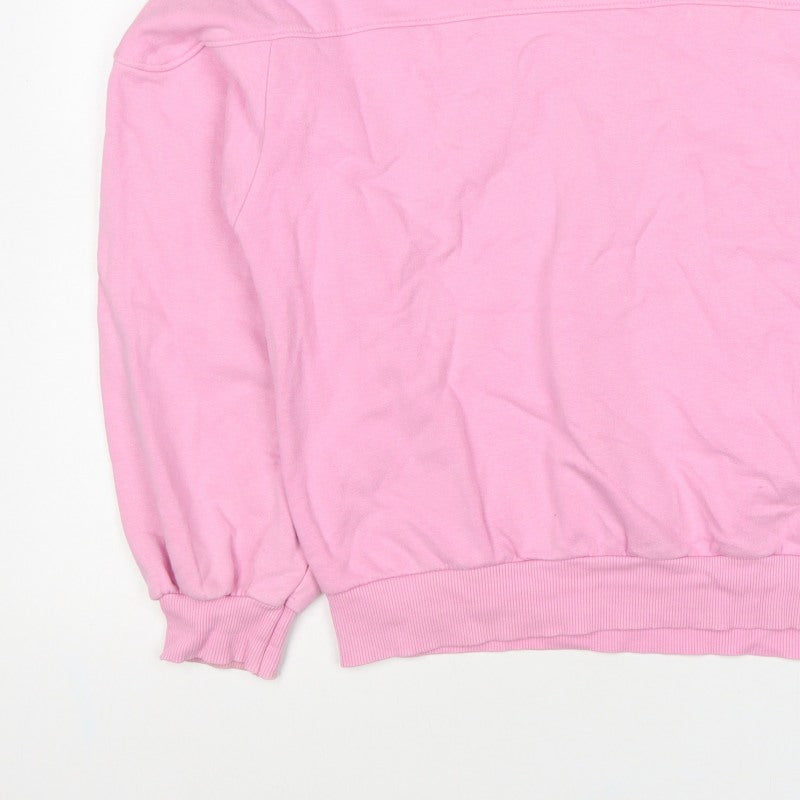Strand Nabils Women Pink M West Coast Club Embroidered Crew Sweatshirt