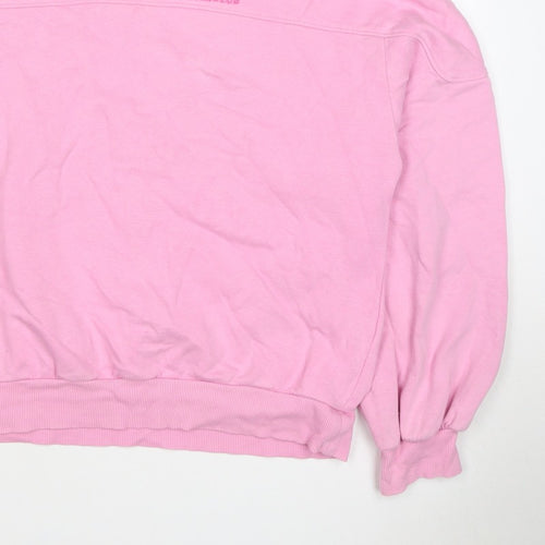 Strand Nabils Women Pink M West Coast Club Embroidered Crew Sweatshirt