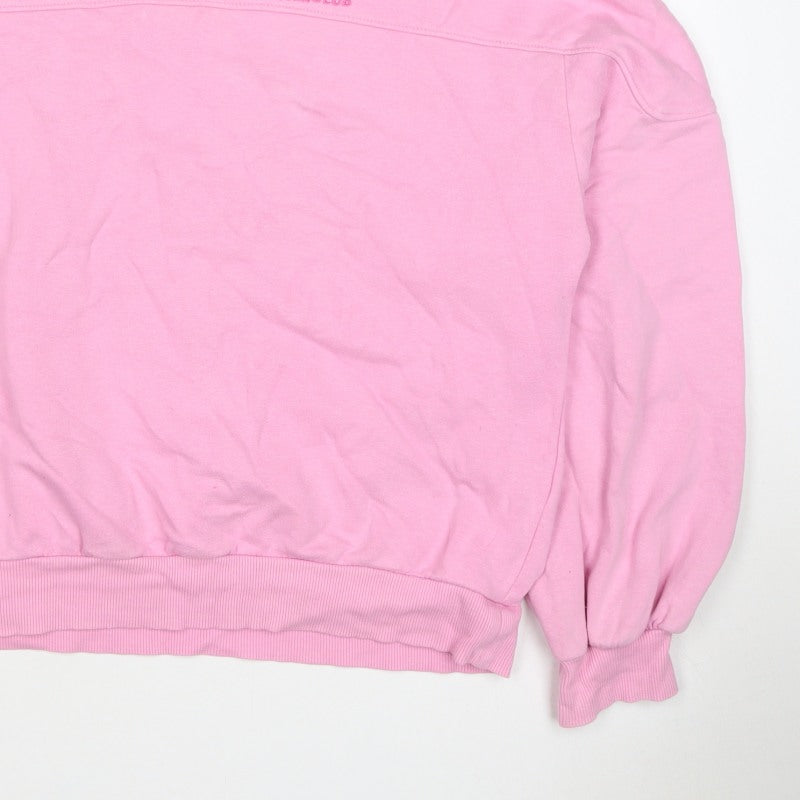 Strand Nabils Women Pink M West Coast Club Embroidered Crew Sweatshirt
