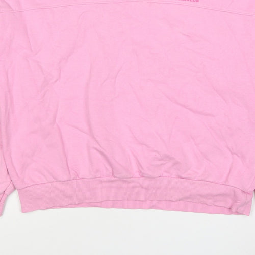 Strand Nabils Women Pink M West Coast Club Embroidered Crew Sweatshirt