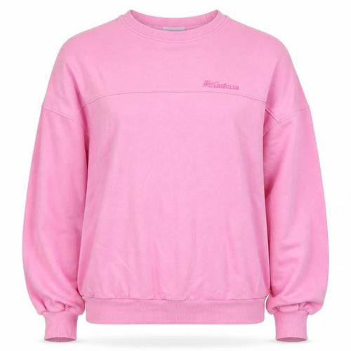 Strand Nabils Women Pink M West Coast Club Embroidered Crew Sweatshirt