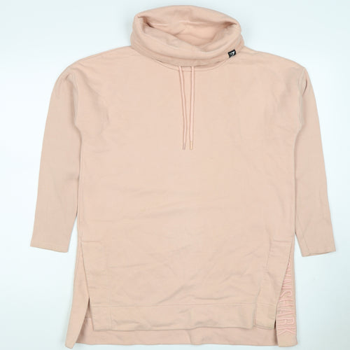 Gymshark Women’s Pink S Cowl Neck Drawstring Tunic Sweatshirt