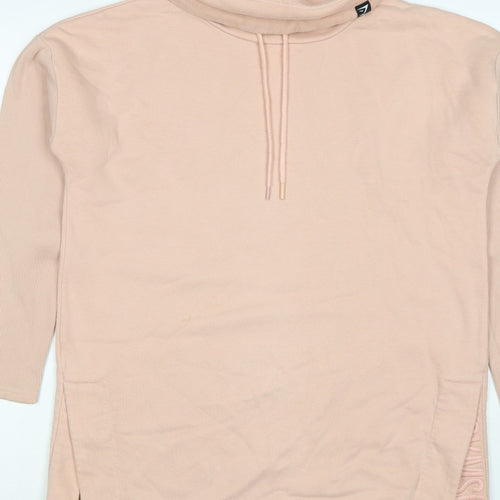 Gymshark Women’s Pink S Cowl Neck Drawstring Tunic Sweatshirt