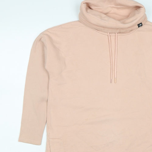 Gymshark Women’s Pink S Cowl Neck Drawstring Tunic Sweatshirt