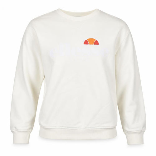 Ellesse Women’s Ivory UK 10 Pullover Logo Crew Neck Sweatshirt