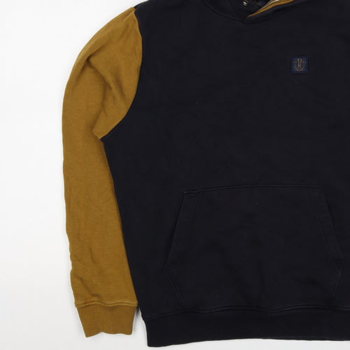Next Men’s Multicoloured M Pullover Hoodie Colour Block Logo