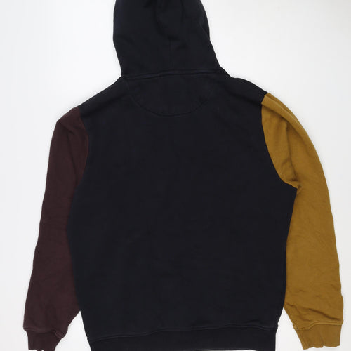 Next Men’s Multicoloured M Pullover Hoodie Colour Block Logo