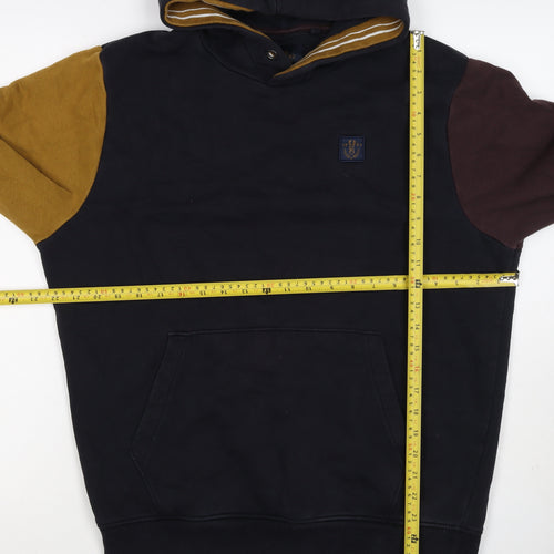 Next Men’s Multicoloured M Pullover Hoodie Colour Block Logo