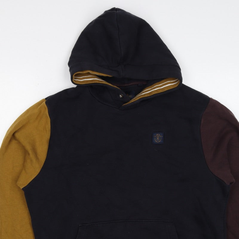 Next Men’s Multicoloured M Pullover Hoodie Colour Block Logo