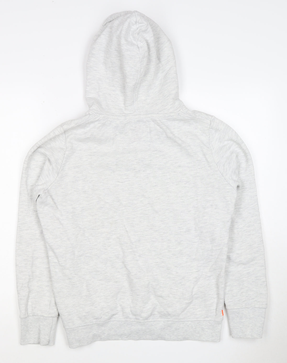 Superdry Women Grey UK 10 Pullover Hoodie Graphic Print Pockets
