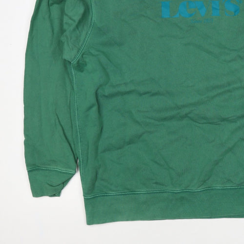 Levi's Men's Green XL Relaxed Logo Crew Neck Pullover Sweatshirt