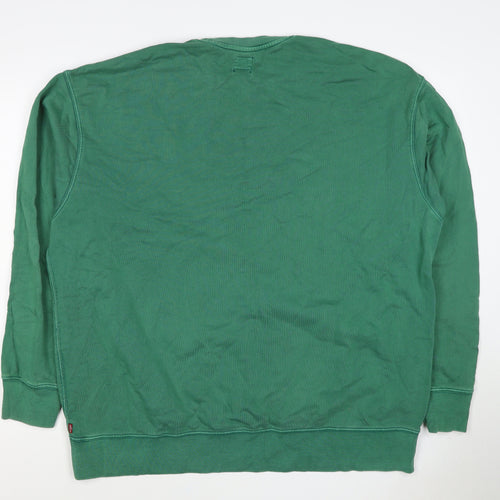 Levi's Men's Green XL Relaxed Logo Crew Neck Pullover Sweatshirt
